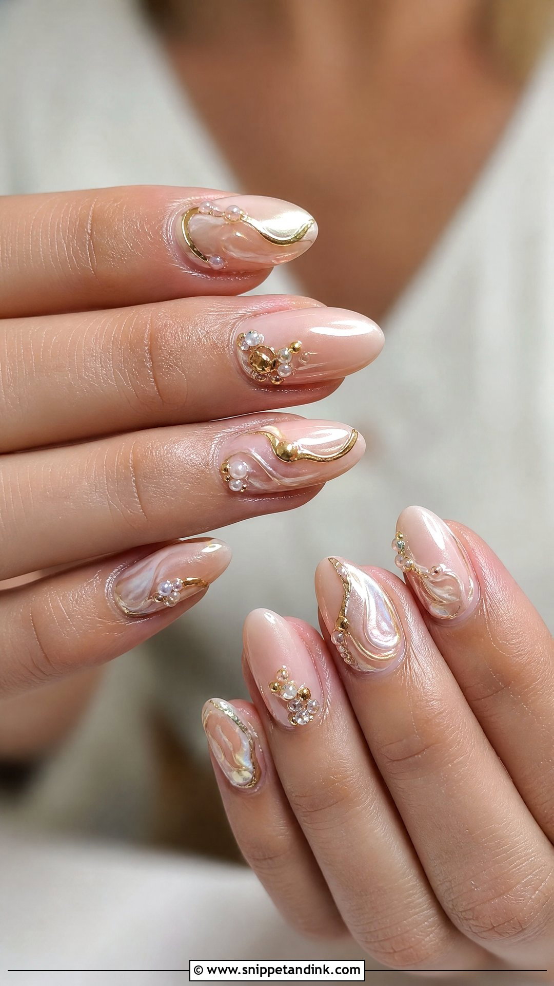 Bridal Nails For Almond Shape - Snippet and Ink - 25 Nail Art for Wedding Indian Brides Ideas