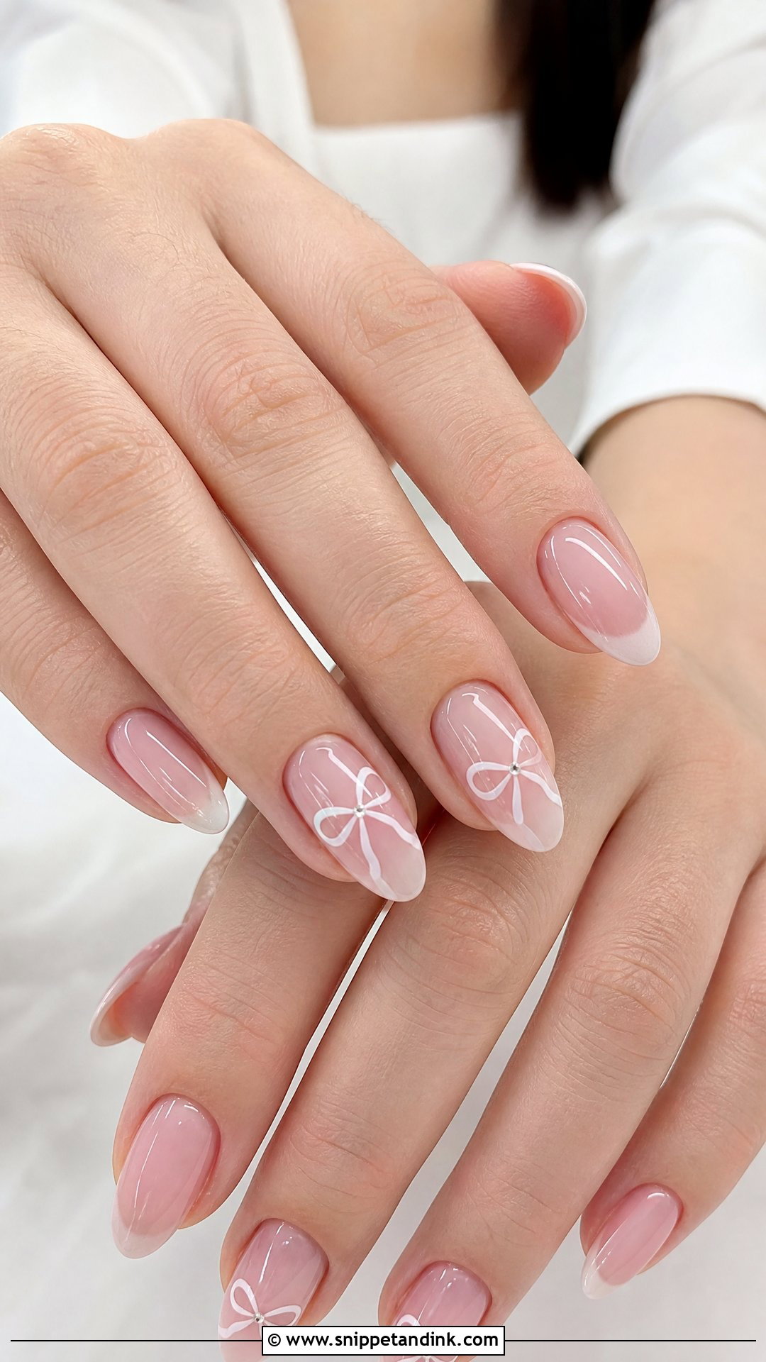 Bridal Nails With Bow Art - Snippet and Ink - 25 Bridal Nail Art Designs