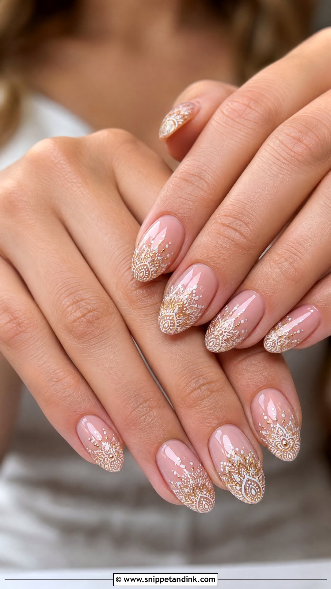 Bridal Nails With Mandala Art - Snippet and Ink - 25 Nail Art for Wedding Indian Brides Ideas