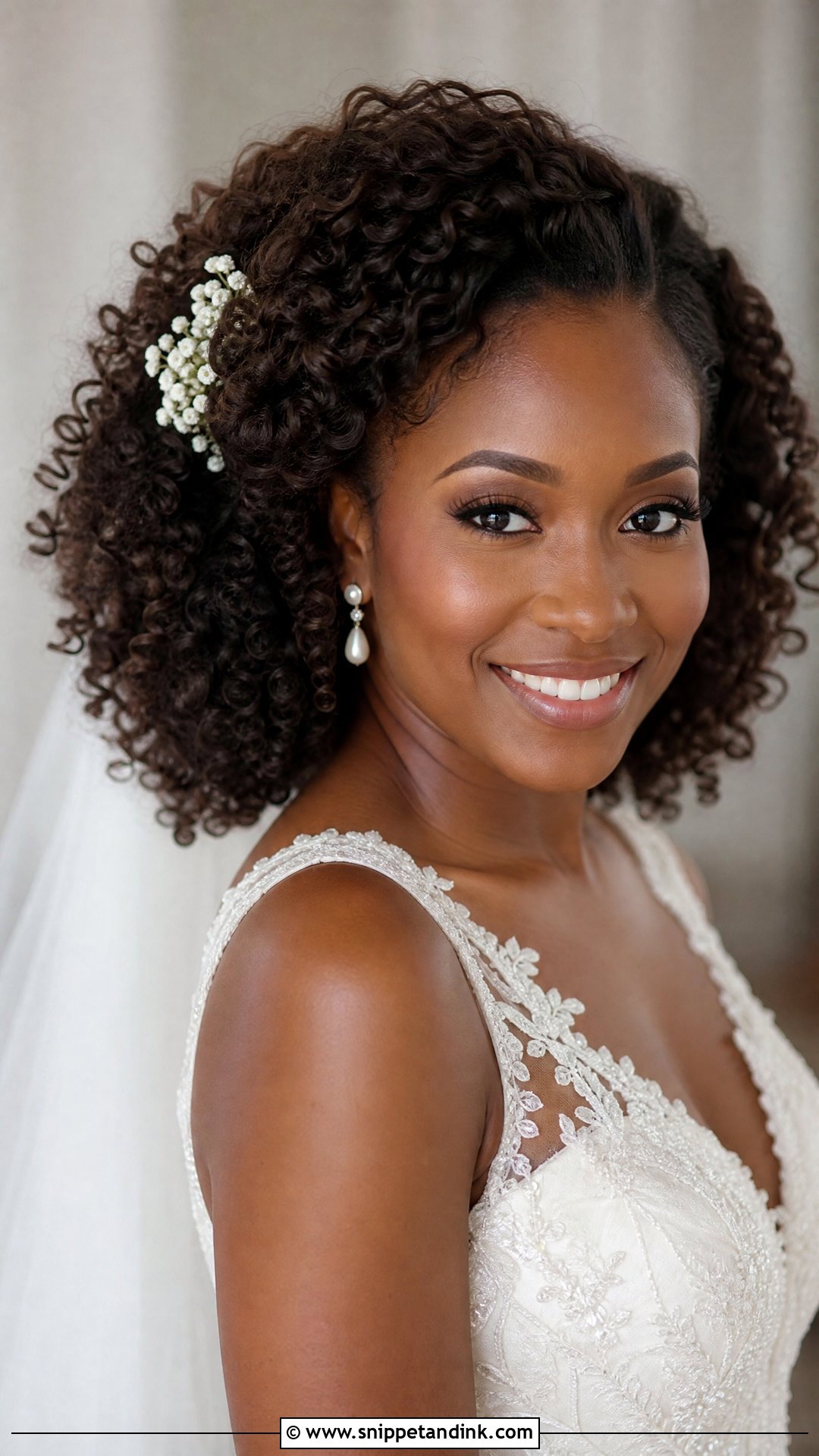 Bridal Natural Curls - Snippet and Ink - 15 Bridal Look Hairstyles