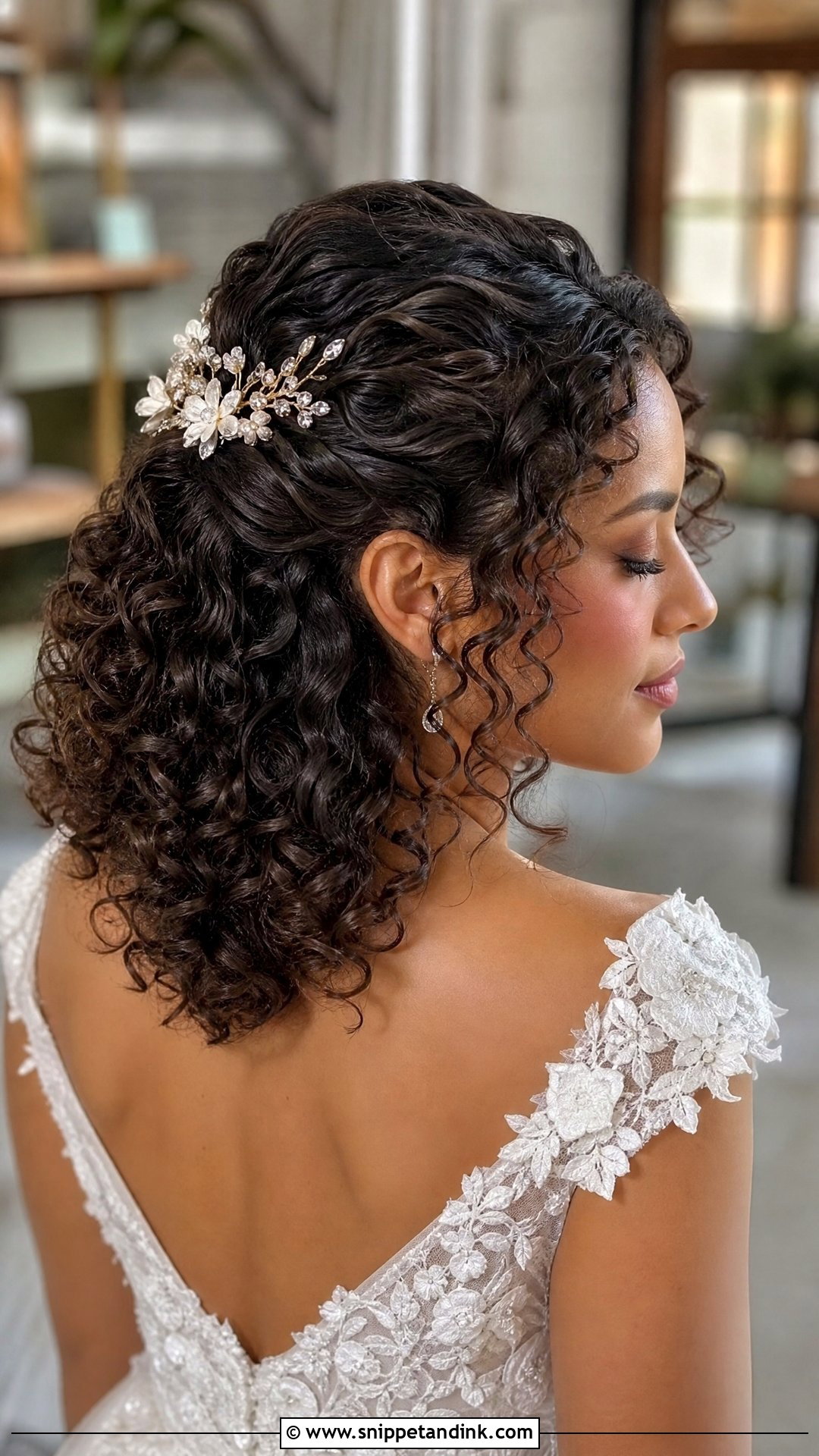 Bridal Natural Curls - Snippet and Ink - 15 Ethereal Bridal Hair Ideas