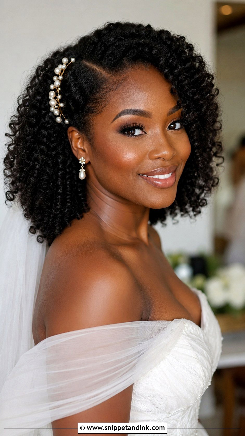 Bridal Natural Curls - Snippet and Ink - 20 Hairstyles for a Bride