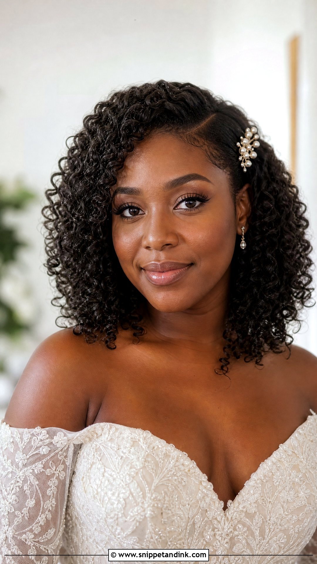 Bridal Natural Curls - Snippet and Ink - 20 Trending Bridal Hairstyles 2025