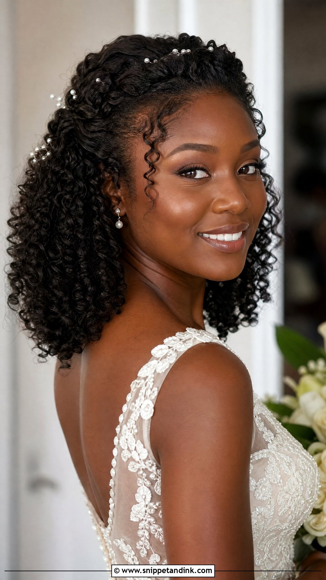 Bridal Natural Curls - Snippet and Ink - 20 Unique Bridal Hair Ideas