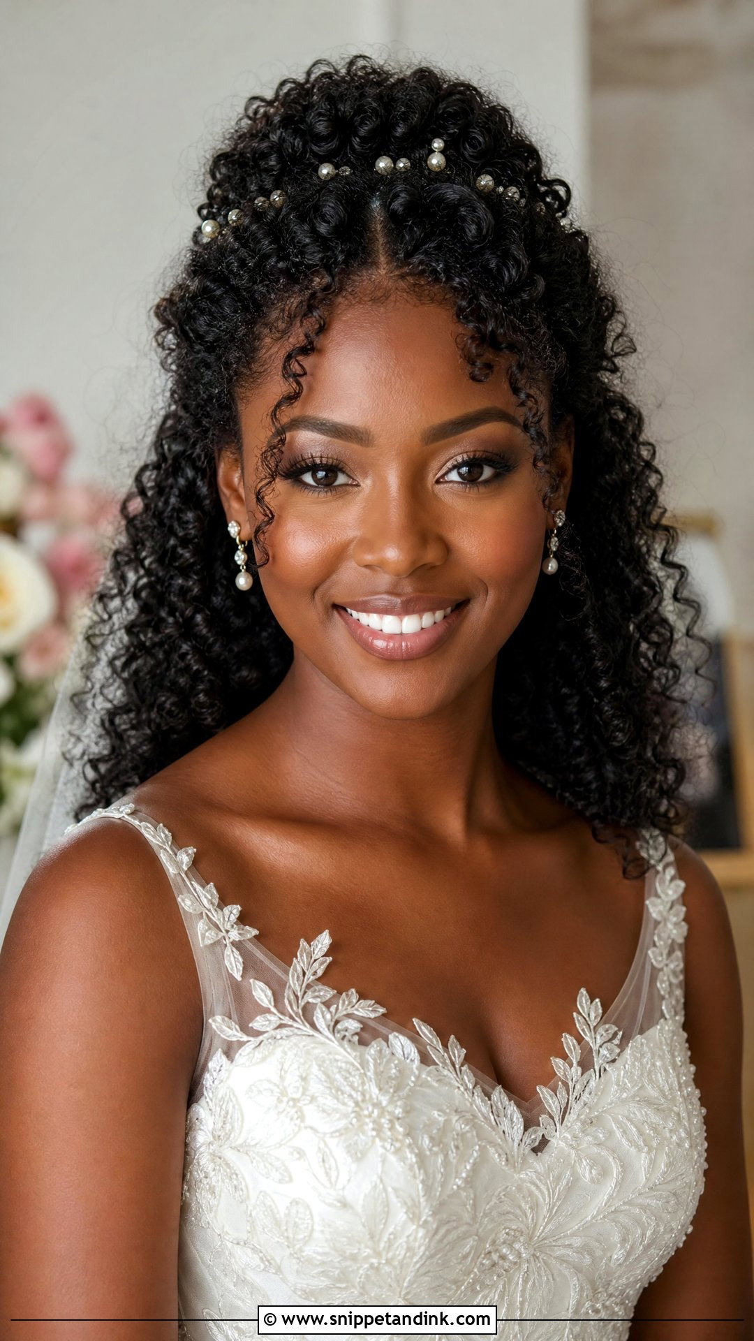 Bridal Natural Curls Front View - Snippet and Ink - 15 Bridal Hair From Front View Ideas