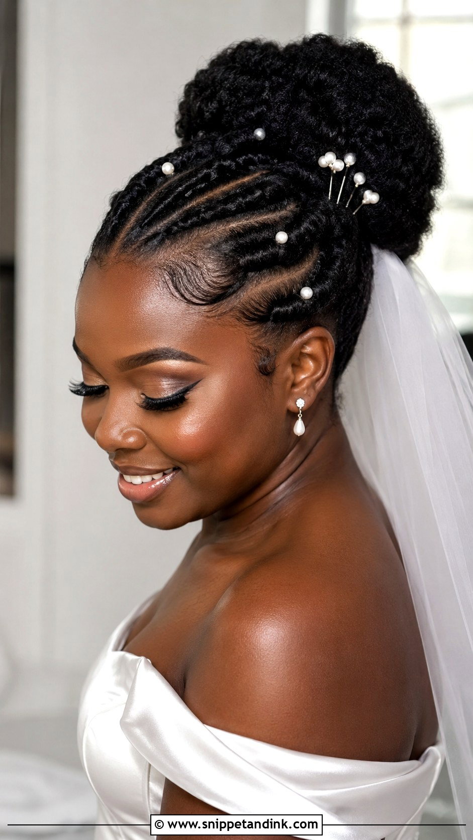 Bridal Natural Hair Updo - Snippet and Ink - 20 Hairdo for Bride Ideas