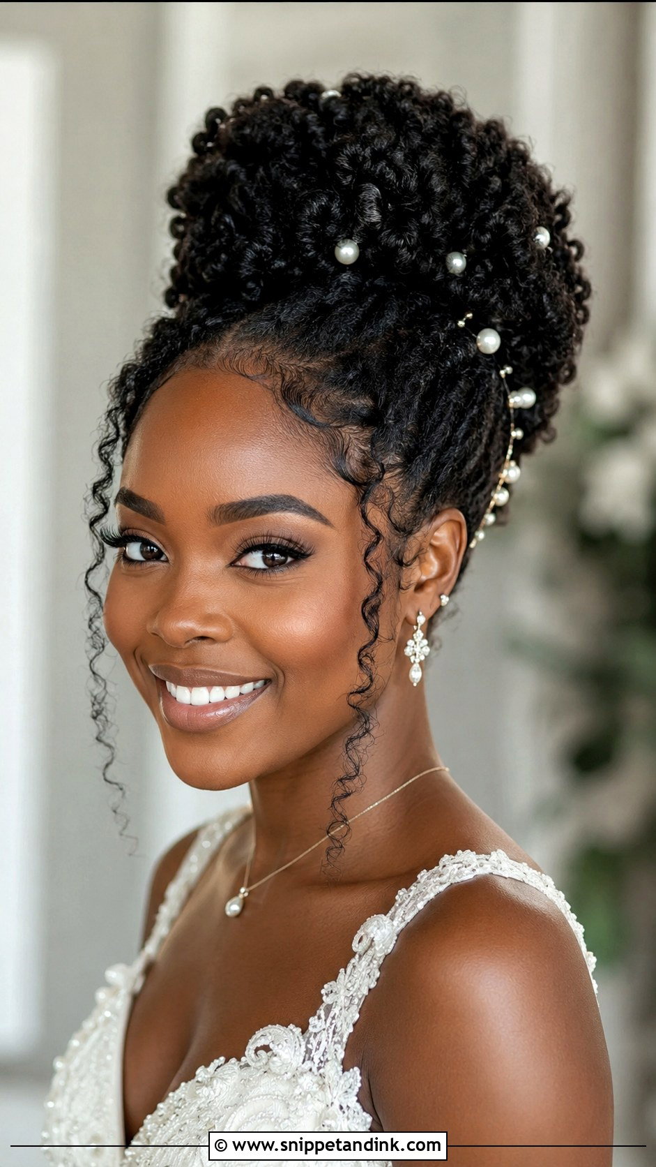 Bridal Natural Hair Updo - Snippet and Ink - 20 Bridal Hair Black Hair Ideas