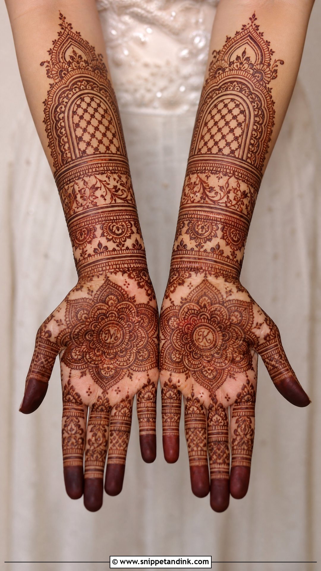 Bridal Nikkah Mehndi Design - Snippet and Ink - 30 Nikkah Mehndi Designs