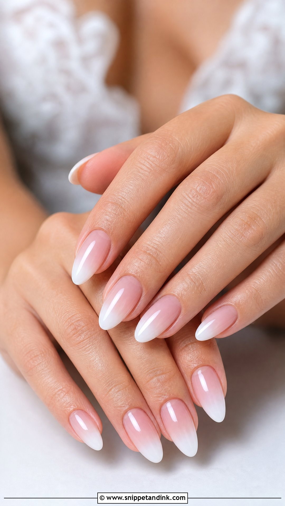 Bridal Ombre Nails - Snippet and Ink - 25 Bridal Nails Ideas