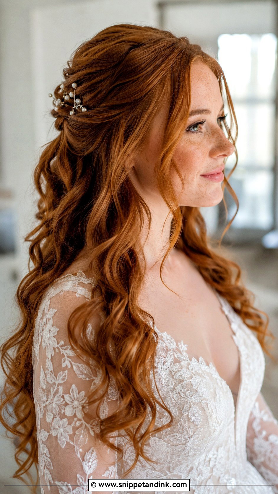 Bridal Open Hair With Dupatta - Snippet and Ink - 15 Open Hair for Bride Ideas