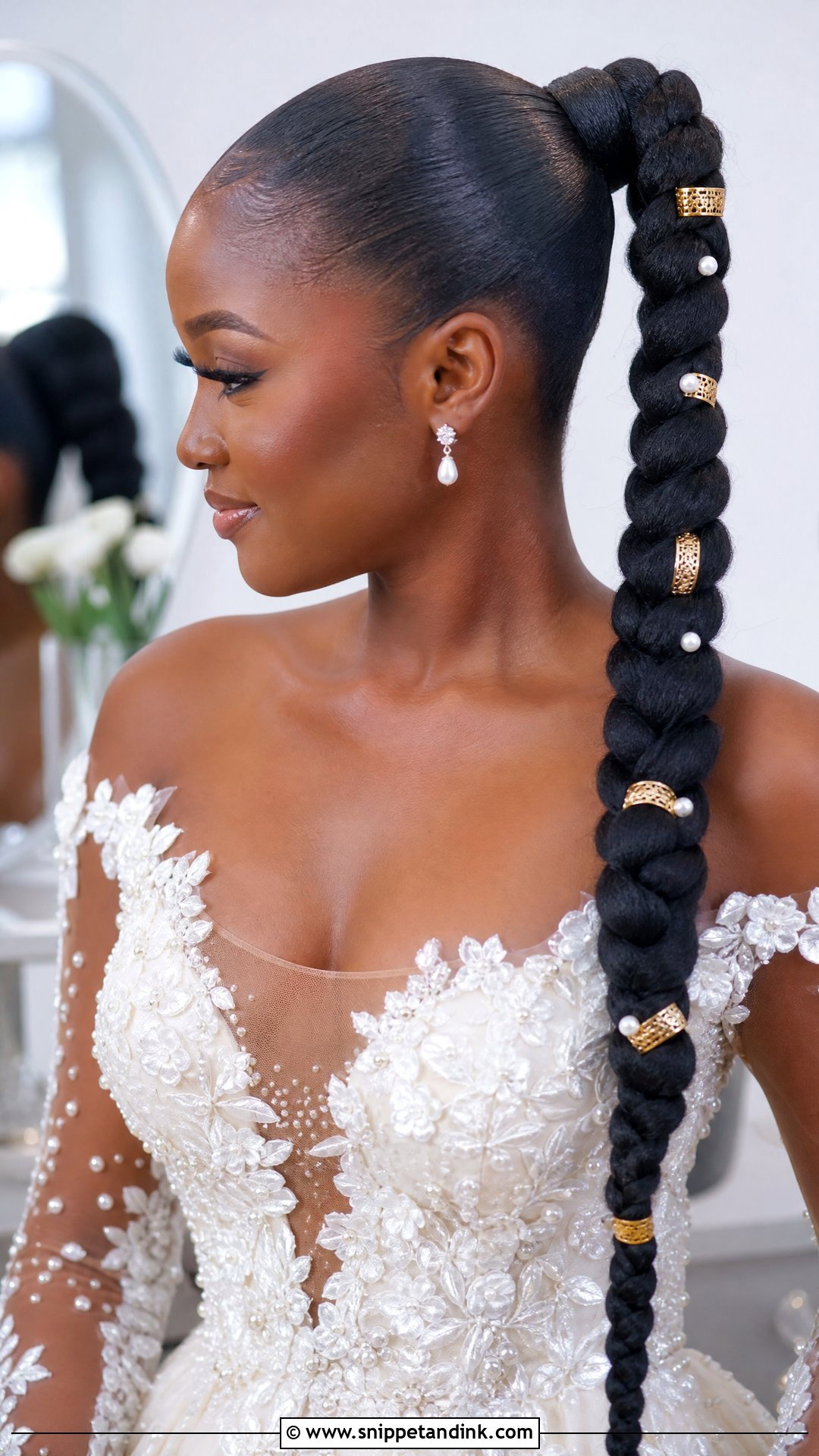 Bridal Packing Gel With Braided Ponytail - Snippet and Ink - 15 Bridal Packing Gel Hairstyle Ideas