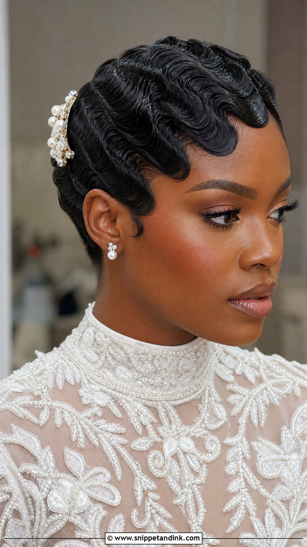 Bridal Packing Gel With Finger Waves - Snippet and Ink - 15 Bridal Packing Gel Hairstyle Ideas