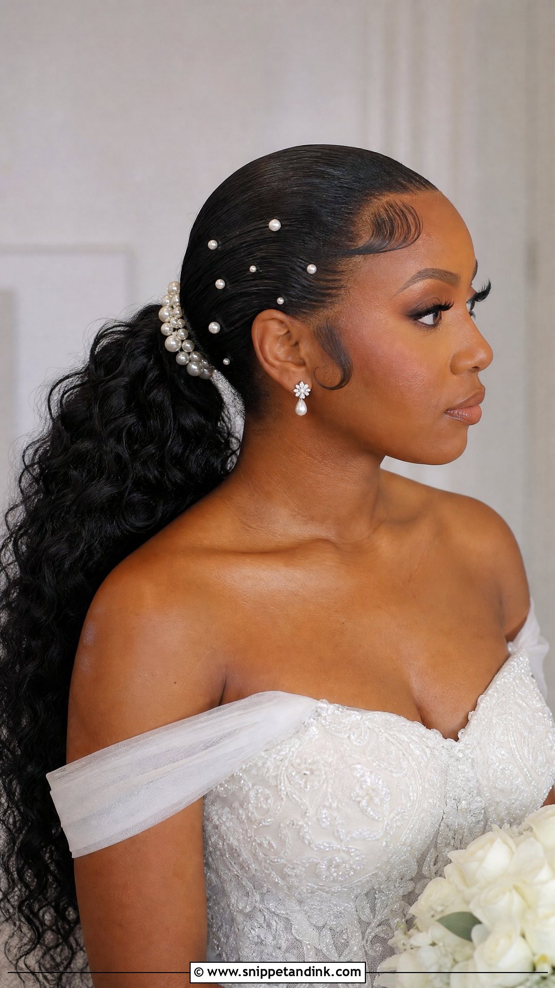 Bridal Packing Gel With Pearl Accessories - Snippet and Ink - 15 Bridal Packing Gel Hairstyle Ideas