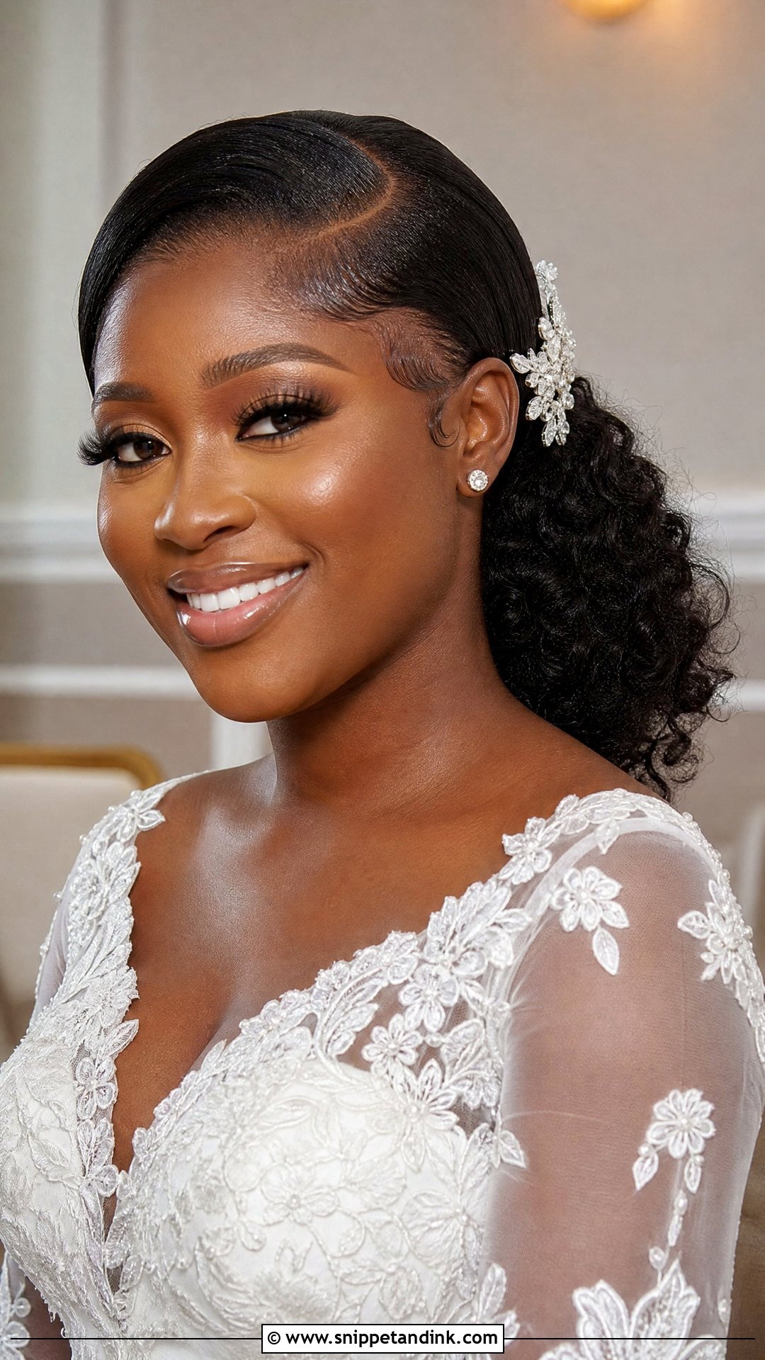 Bridal Packing Gel With Side Part - Snippet and Ink - 15 Bridal Packing Gel Hairstyle Ideas