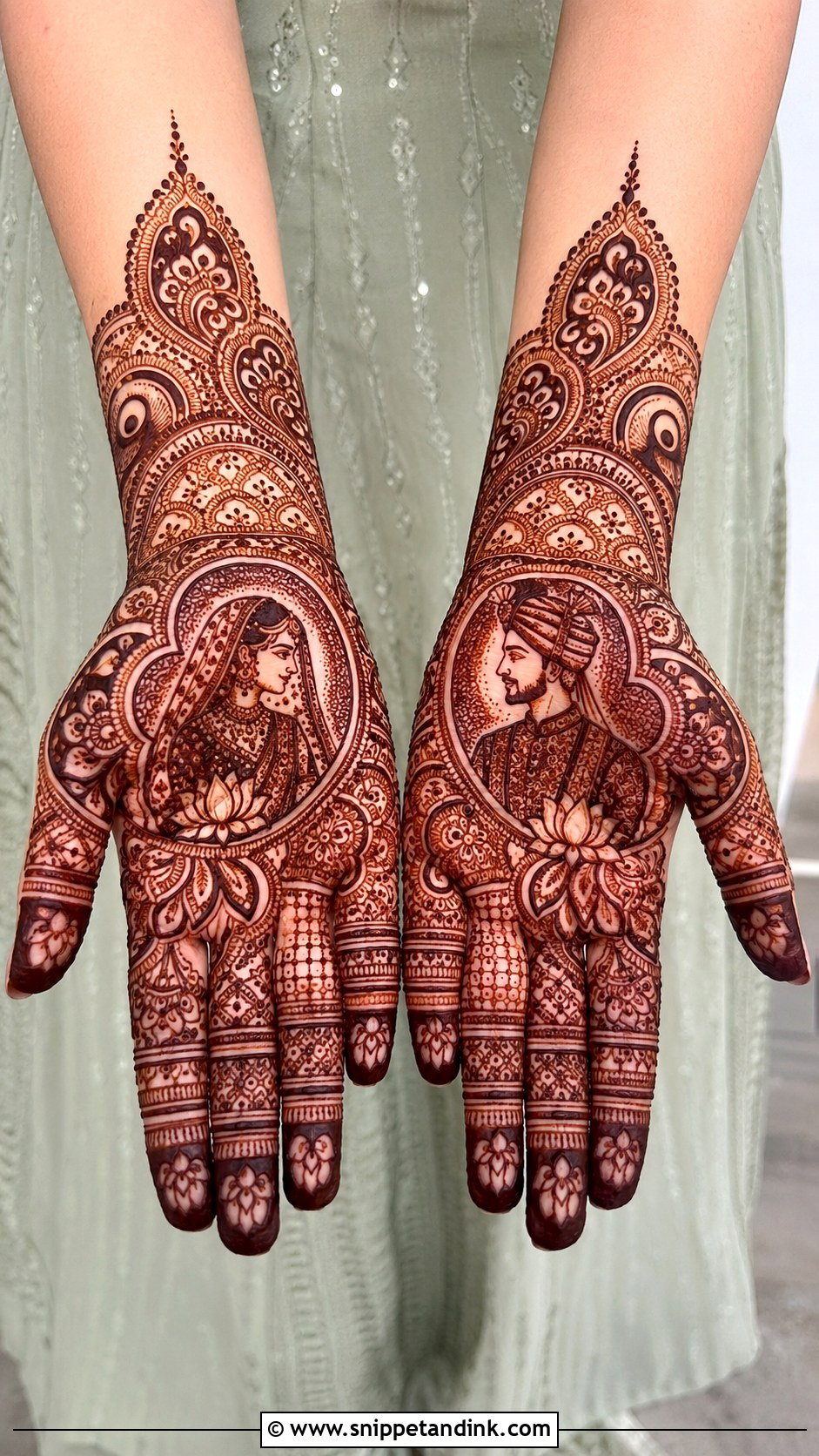 Bridal Palm Mehndi Design - Snippet and Ink - 35 Unique Palm Mehndi Design Ideas