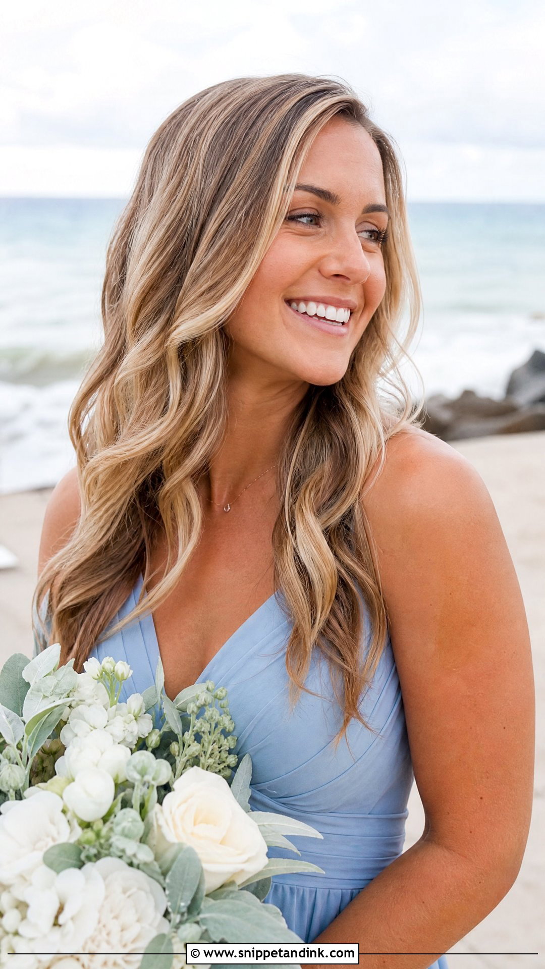 Bridal Party Beach Waves - Snippet and Ink - 15 Bridal Party Hair Down Ideas