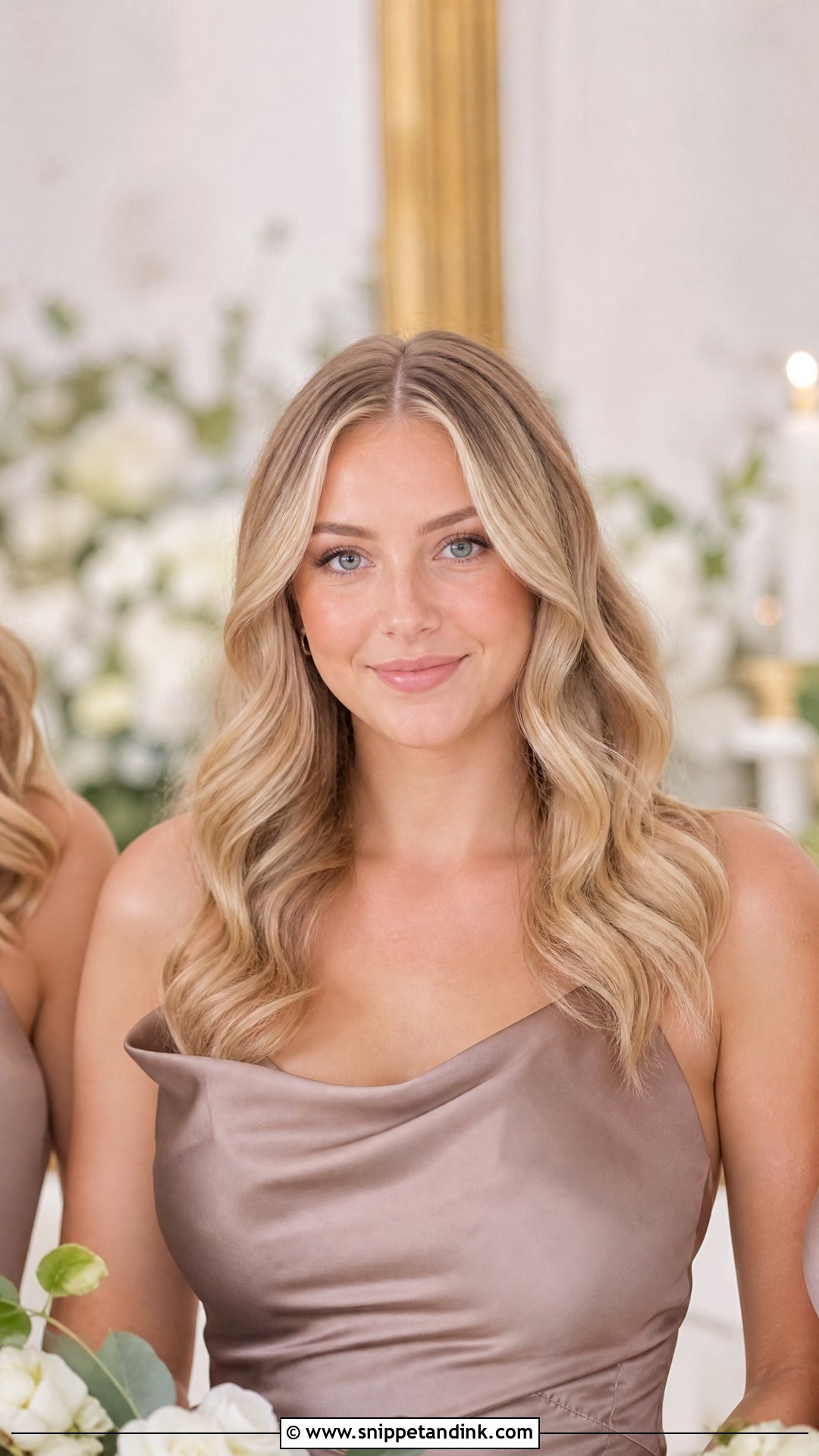 Bridal Party Middle Part Waves - Snippet and Ink - 15 Bridal Party Hair Down Ideas
