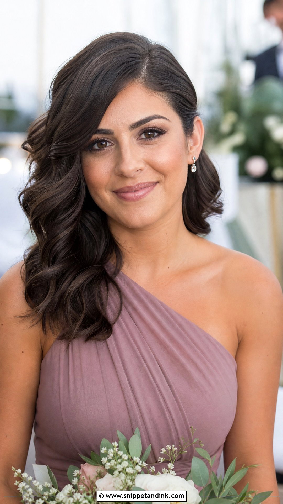 Bridal Party Side Part Waves - Snippet and Ink - 15 Bridal Party Hair Down Ideas