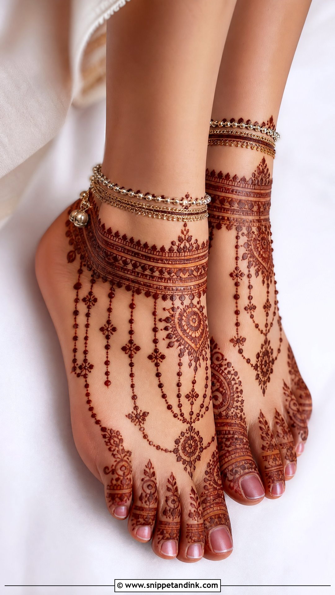 Bridal Payal Mehndi Design For Legs - Snippet and Ink - 30 Bridal Legs Mehndi Design Ideas