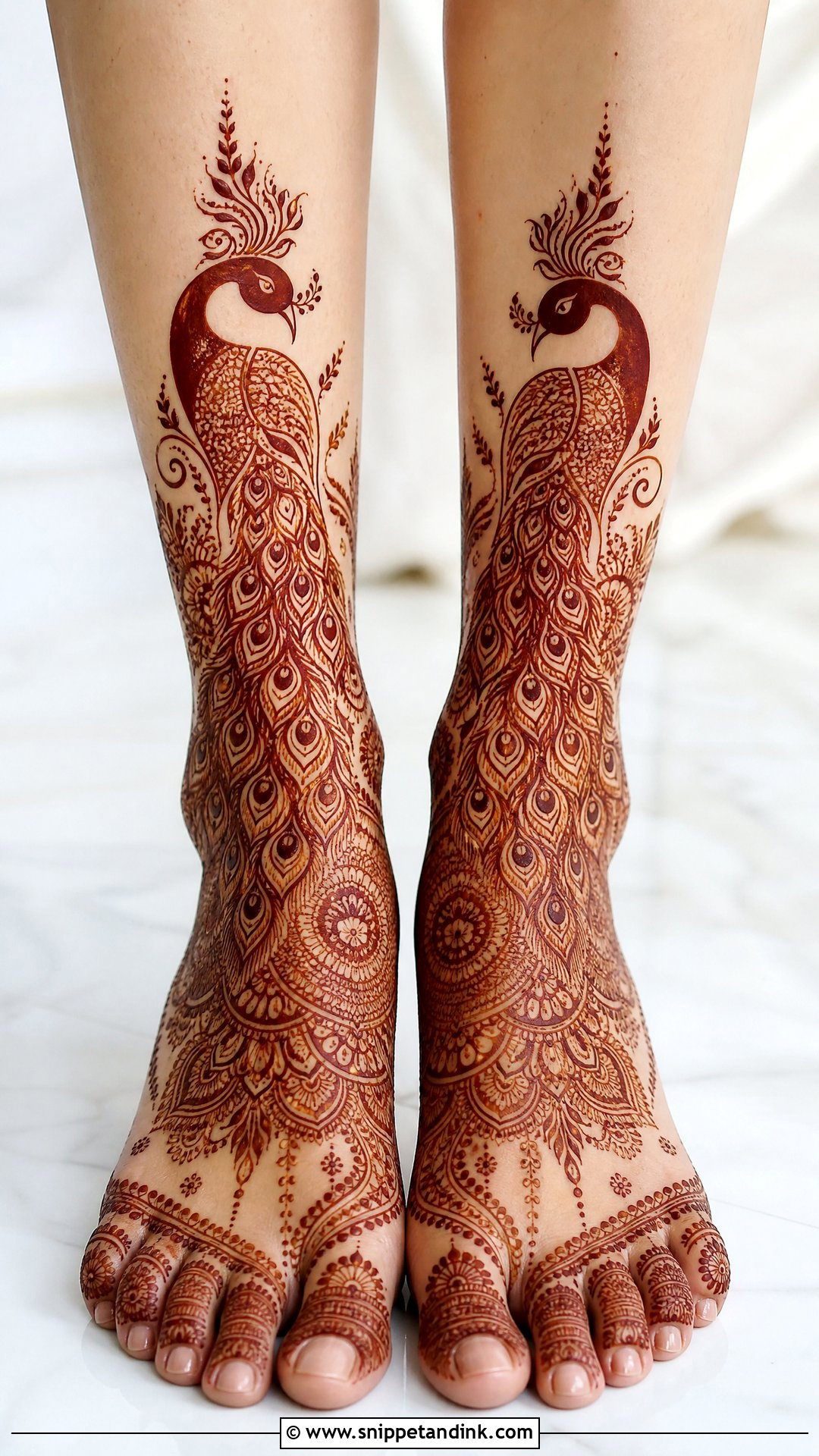 Bridal Peacock Leg Mehndi Design - Snippet and Ink - 30 Bridal Legs Mehndi Design Ideas