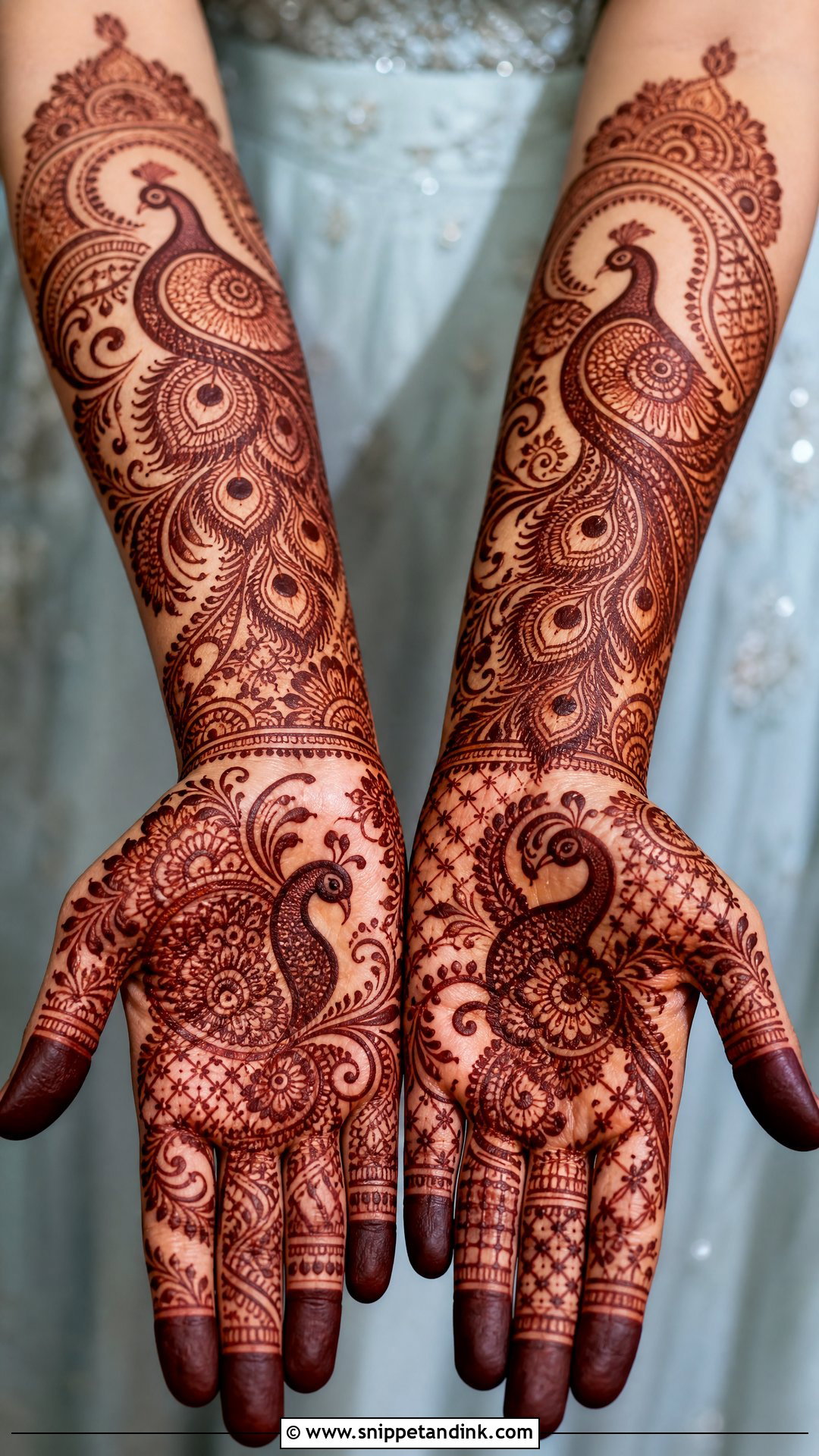Bridal Peacock Mehndi - Snippet and Ink - 25 Mehndi Bridal Look Ideas