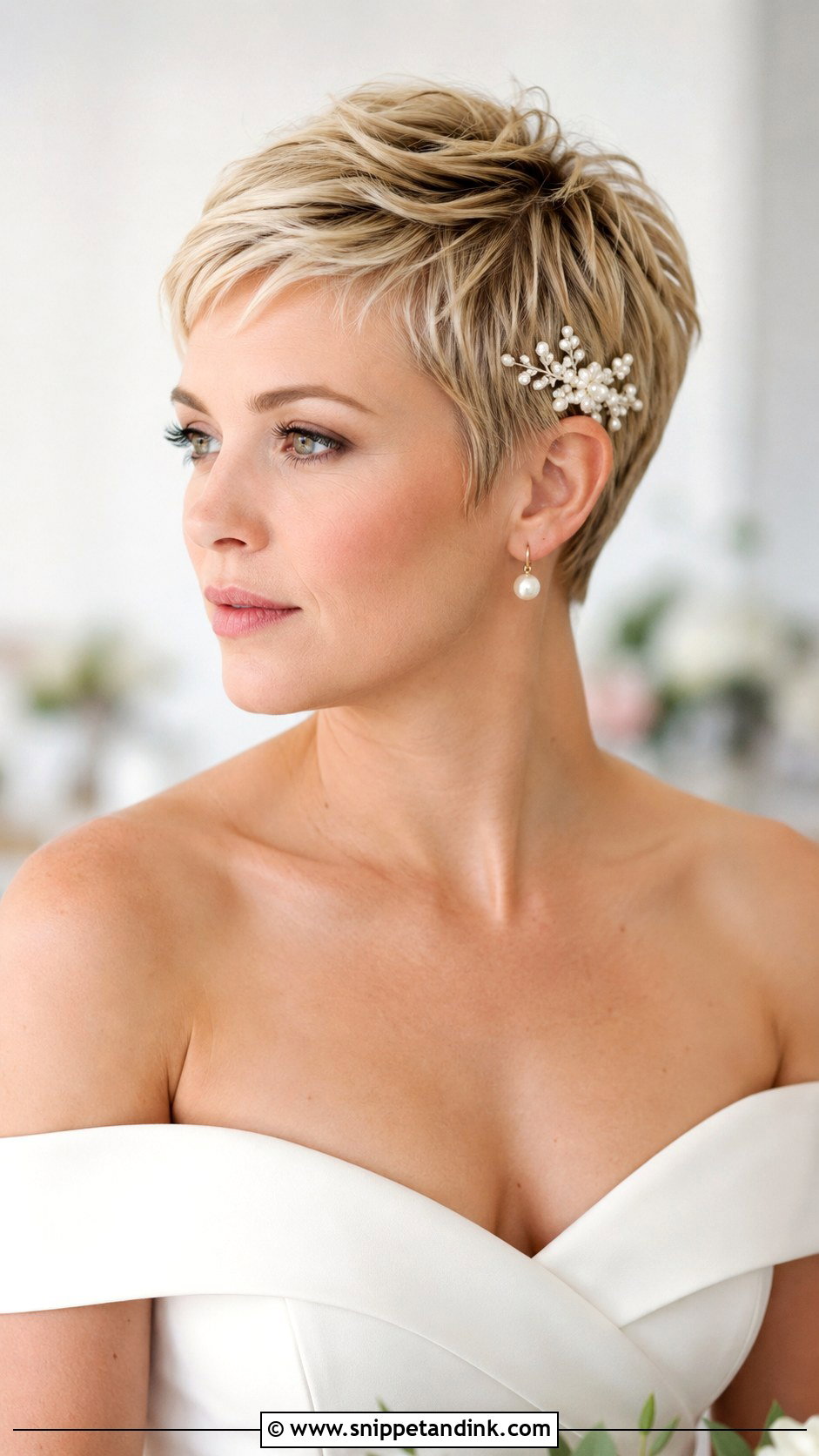 Bridal Pixie Cut - Snippet and Ink - 20 Bridal Hair Short Hair Ideas