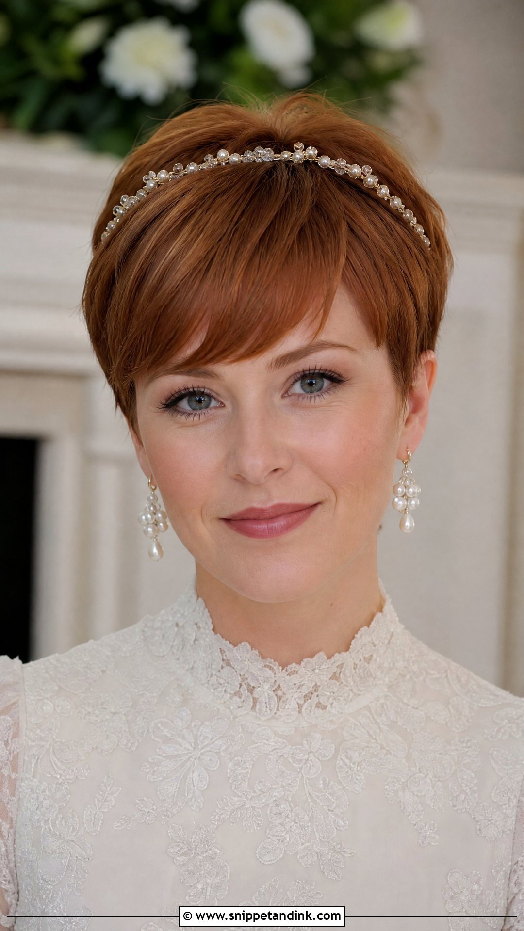 Bridal Pixie Cut With Bangs - Snippet and Ink - 15 Bridal Hairstyles Bangs