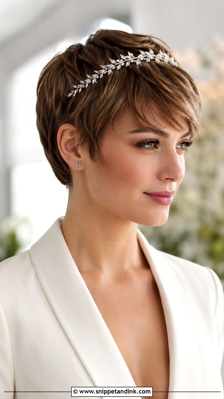 Bridal Pixie Cut - Snippet and Ink - 20 Bridal Hair Looks