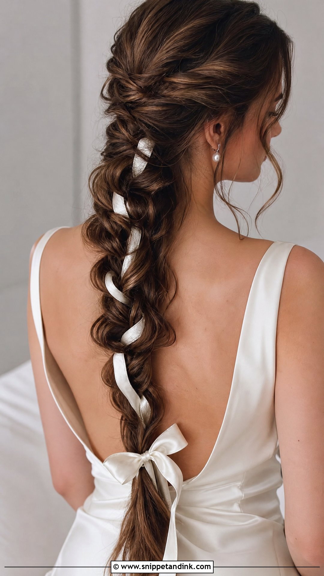 Bridal Plait With Ribbon - Snippet and Ink - 15 Bridal Hair Plait Ideas
