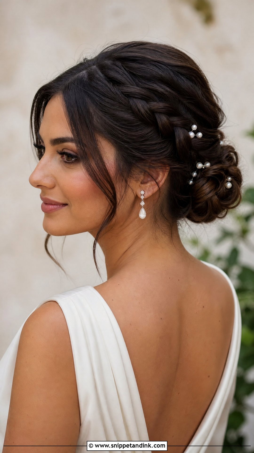 Bridal Plaited Bun - Snippet and Ink - 15 Bridal Hair Plait Ideas