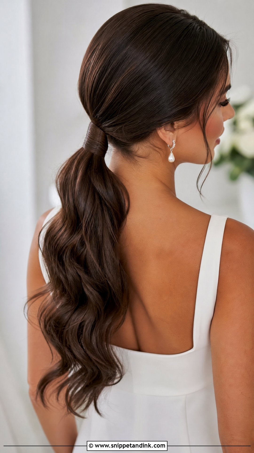 Bridal Ponytail - Snippet and Ink - 20 Modern Bridal Hairstyles