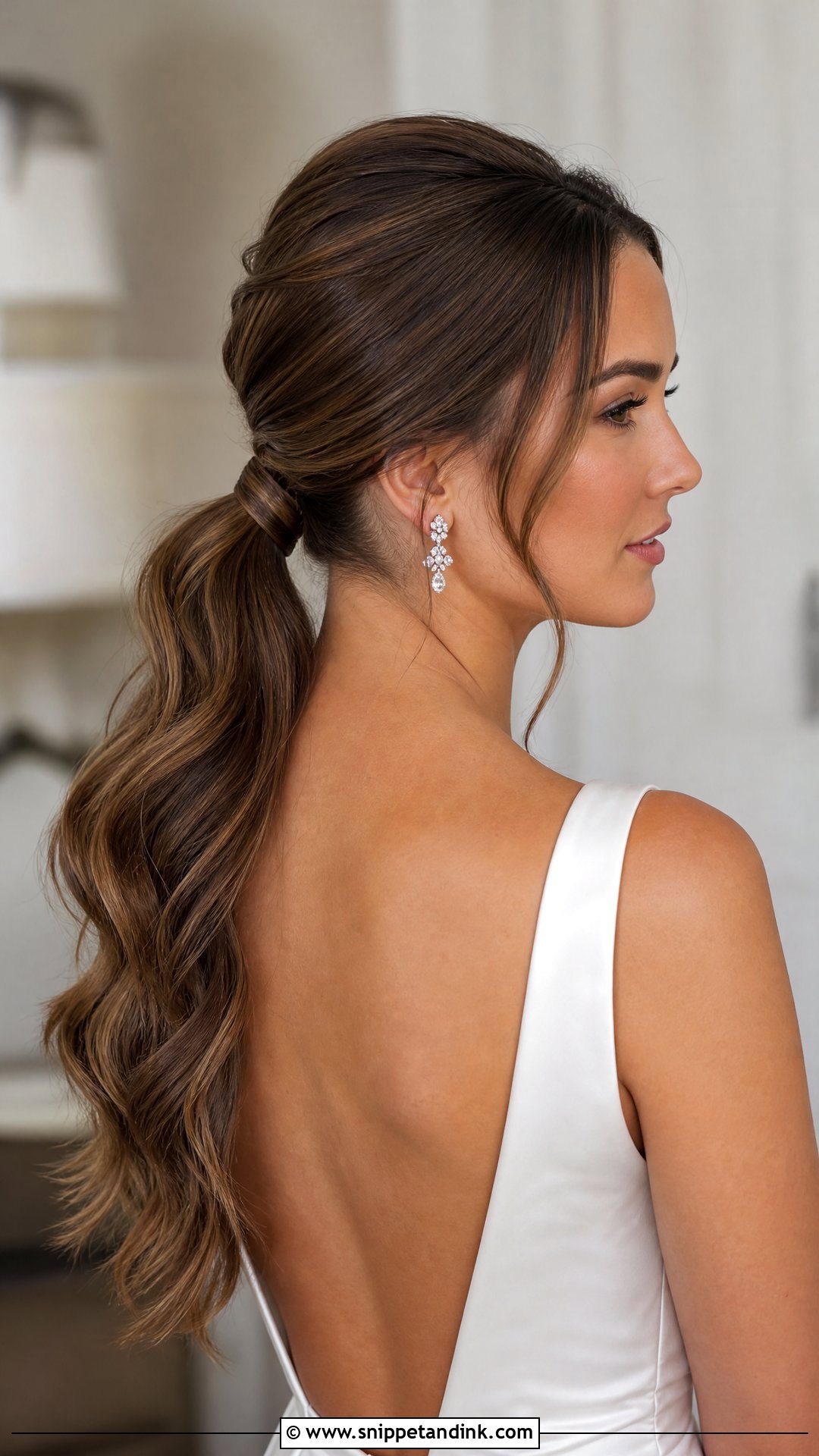 Bridal Ponytail - Snippet and Ink - 20 Trending Bridal Hairstyles 2025