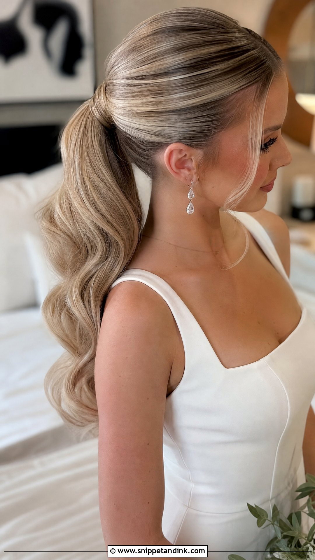 Bridal Ponytail - Snippet and Ink - 15 Bridal Hair Pulled Back Ideas
