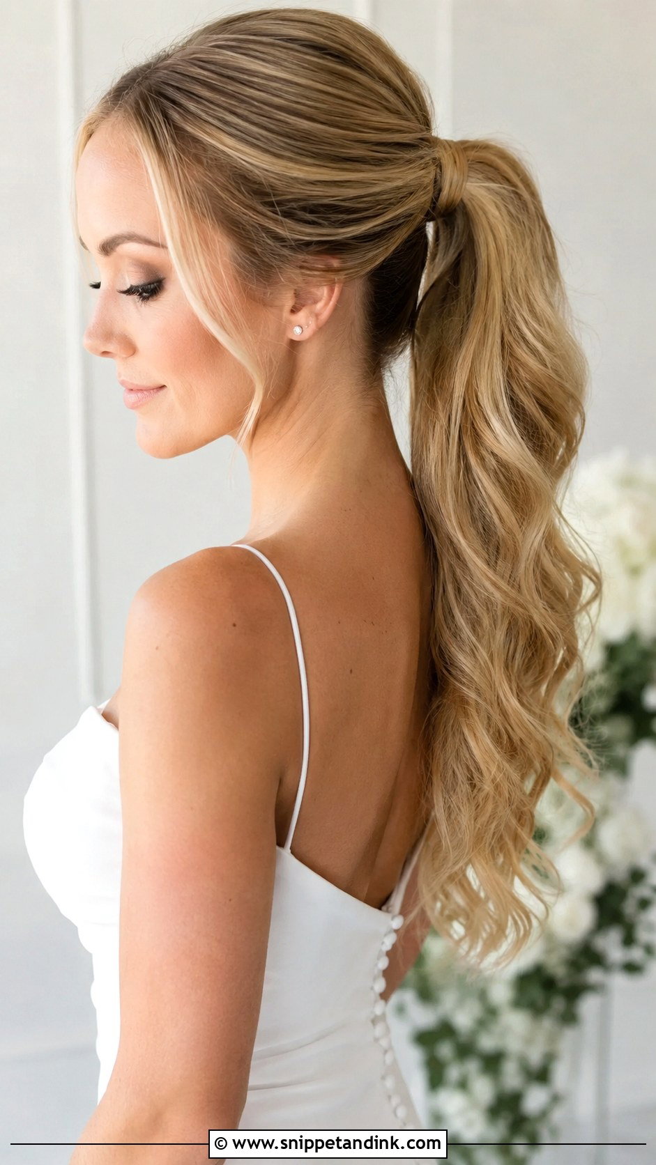 Bridal Ponytail Hairstyle - Snippet and Ink - 20 Cute Hairstyles for a Wedding