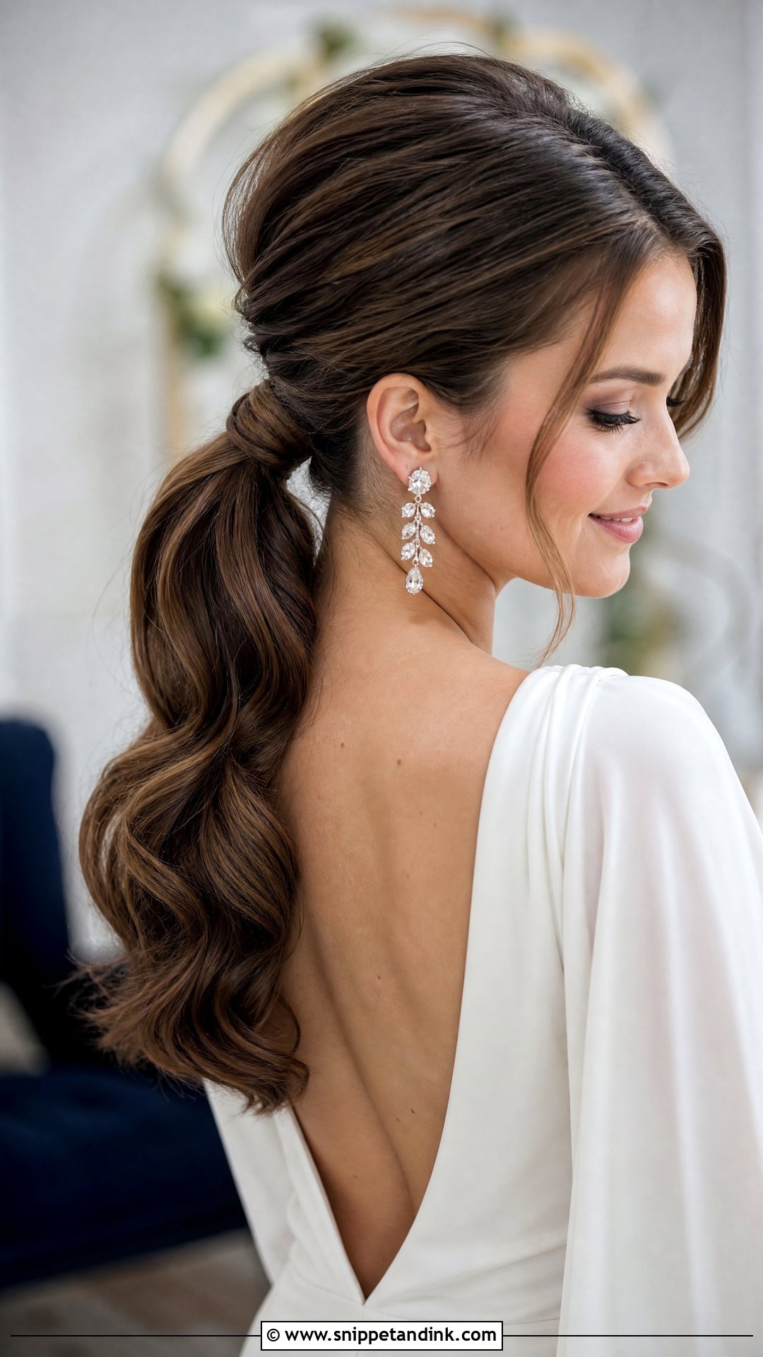 Bridal Ponytail Wedding Hairstyle - Snippet and Ink - 20 Women Wedding Hairstyles
