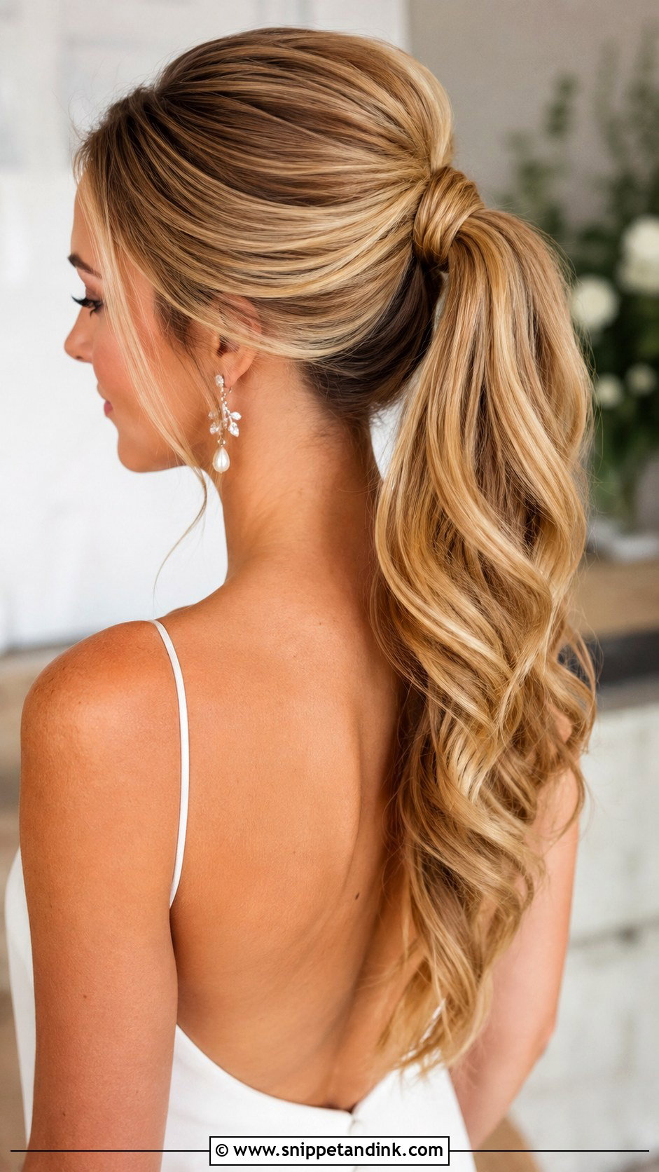 Bridal Ponytail Wedding Hairstyle - Snippet and Ink - 15 Wedding Hairstyles Ideas