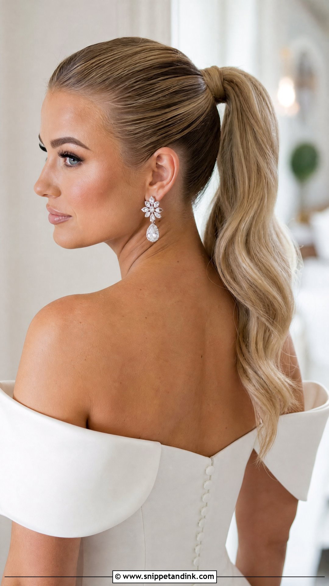 Bridal Ponytail Wedding Hairstyle - Snippet and Ink - 20 Trendy Hairstyles for Wedding