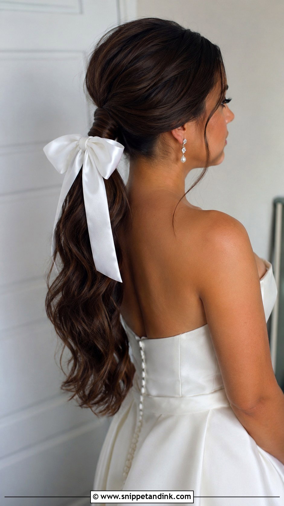Bridal Ponytail Wedding Hairstyle - Snippet and Ink - 15 Hair Ideas for Wedding Bride