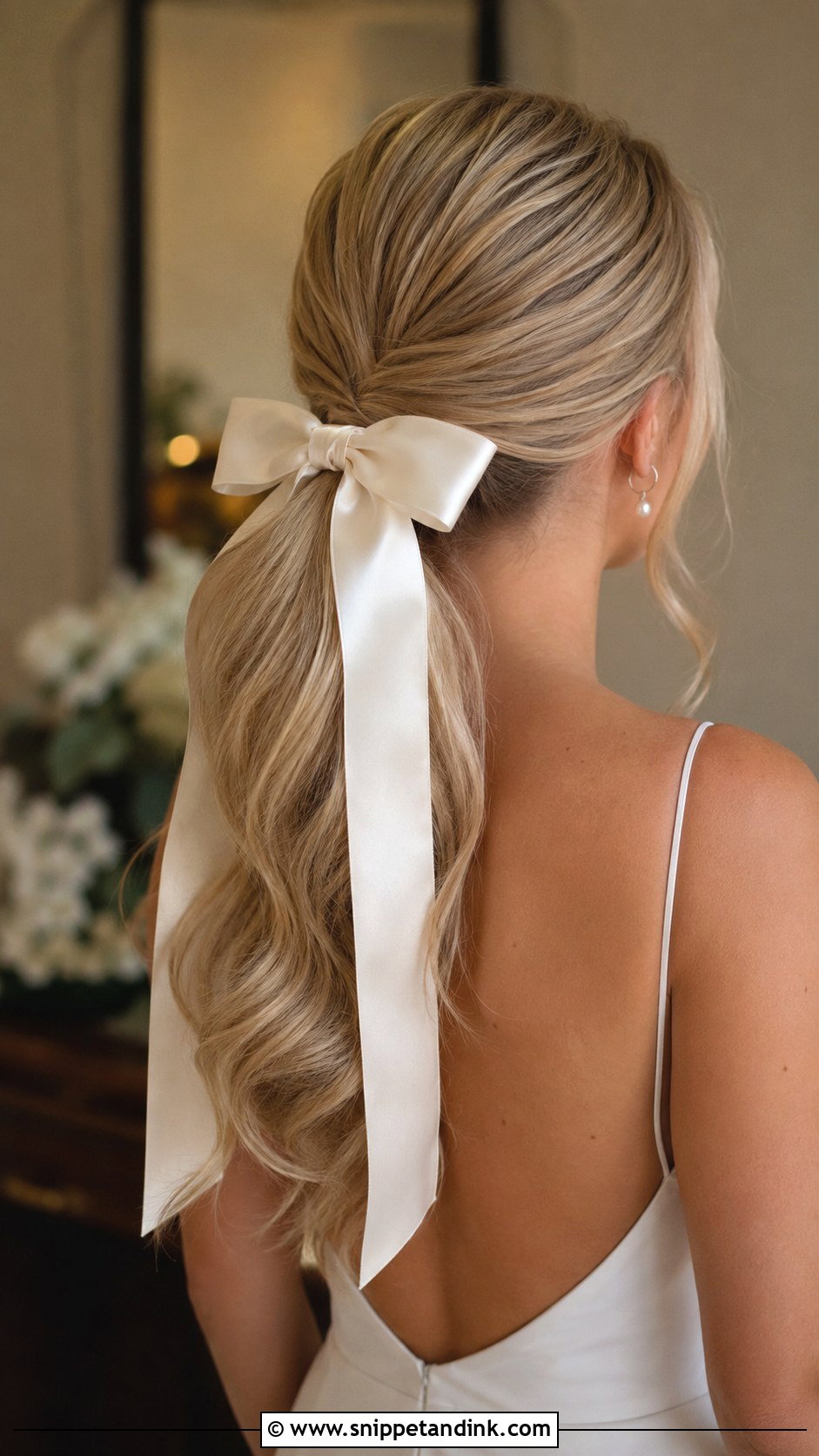 Bridal Ponytail With Bow - Snippet and Ink - 20 Bridal Hair with Accessories