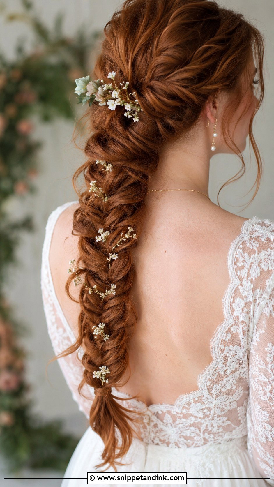 Bridal Ponytail With Fishtail Braid - Snippet and Ink - 30 Bridal Ponytail Ideas