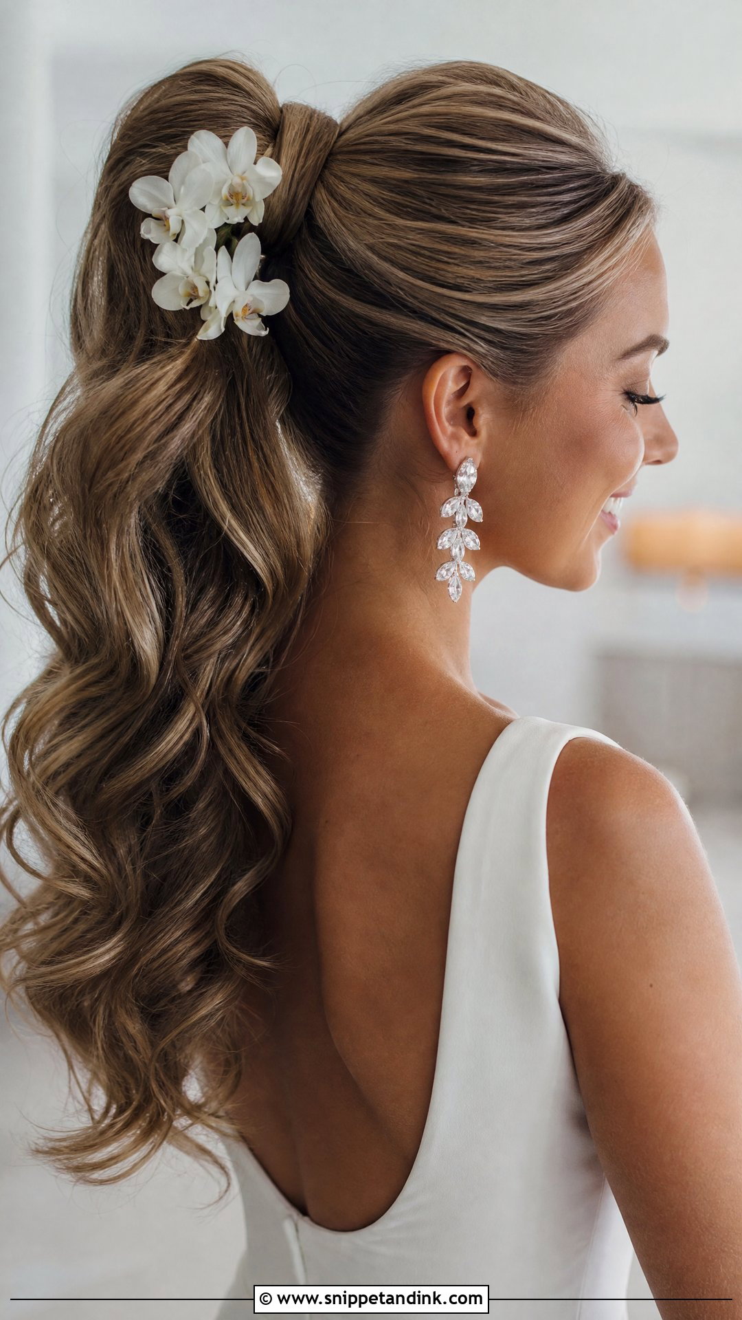 Bridal Ponytail With Flowers - Snippet and Ink - 15 Bridal Hairstyles Flowers