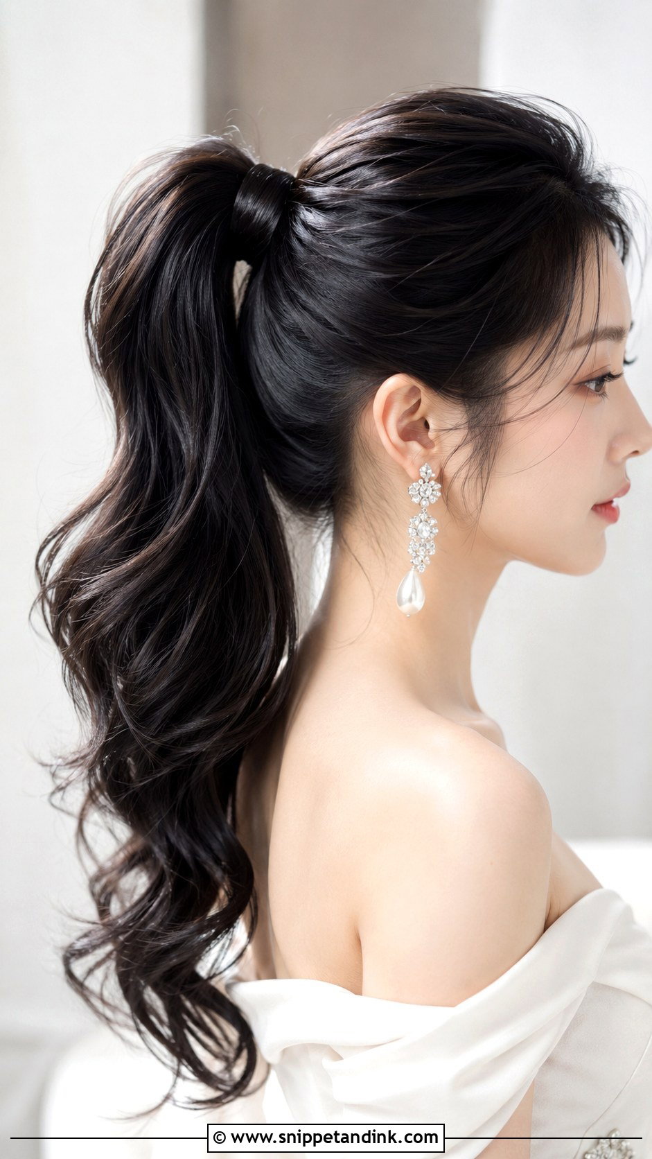 Bridal Ponytail With Volume - Snippet and Ink - 25 Asian Wedding Hairstyles