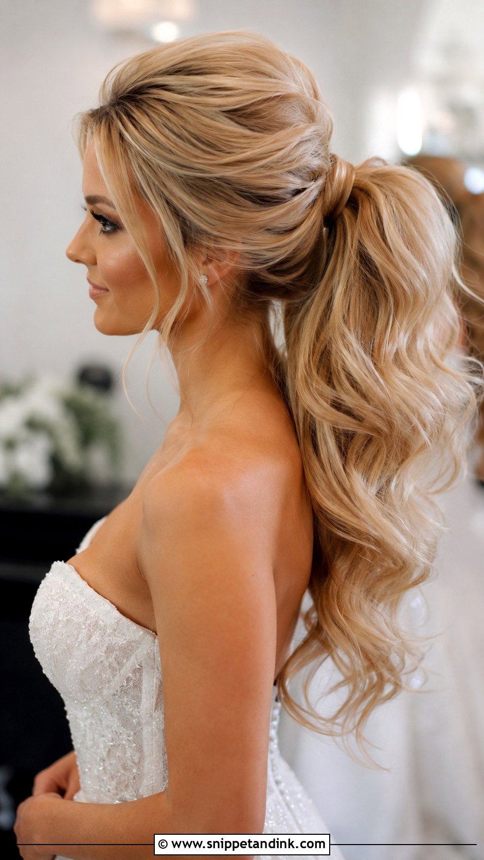 Bridal Ponytail With Volume - Snippet and Ink - 30 Bridal Ponytail Ideas