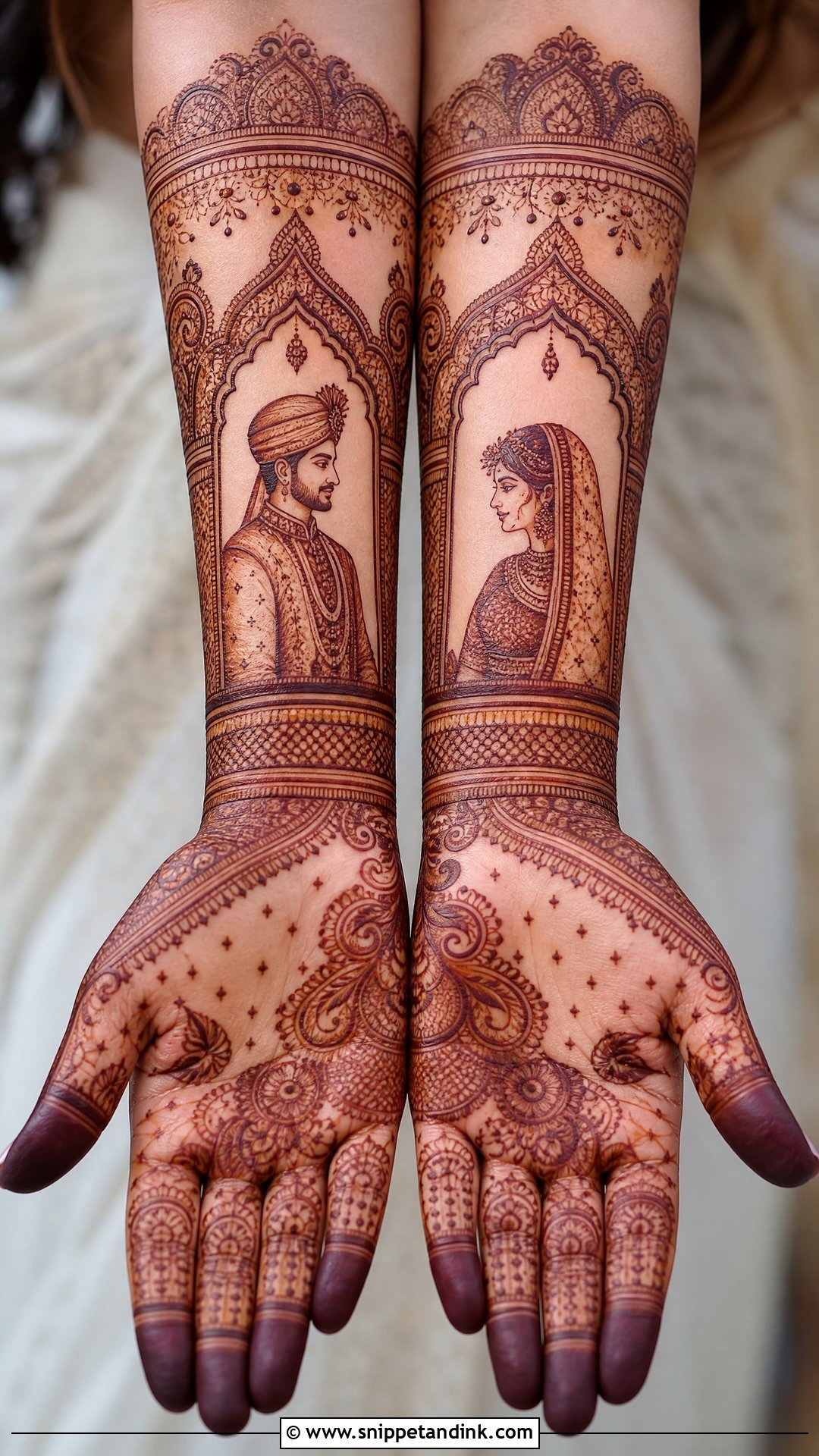Bridal Portrait Mehndi Design - Snippet and Ink - 20 Bridal Mehndi Latest Design Ideas