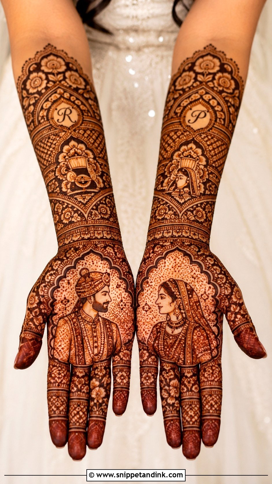 Bridal Portrait Mehndi Design - Snippet and Ink - 35 New Mehndi Designs