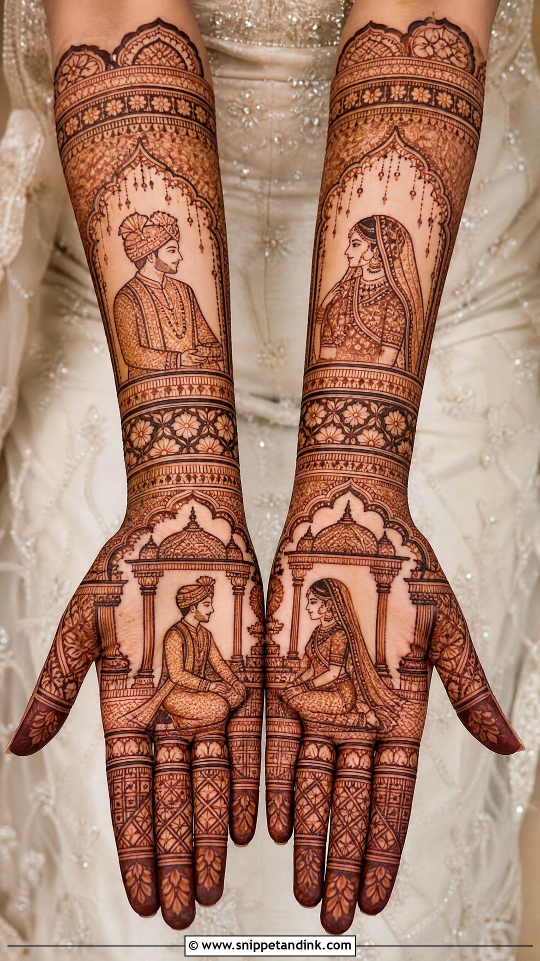 Bridal Portrait Mehndi Design - Snippet and Ink - 20 Bridal Wedding Mehndi Designs Brides