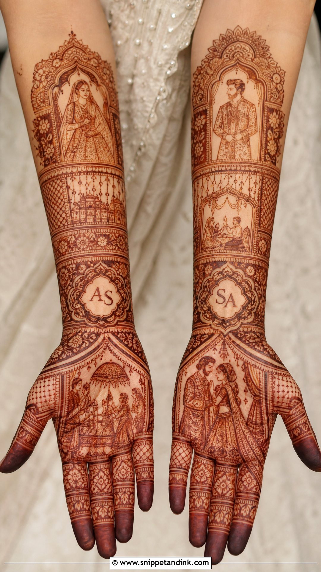 Bridal Portrait Mehndi Design - Snippet and Ink - 20 Mehndi Dulhan Design Ideas