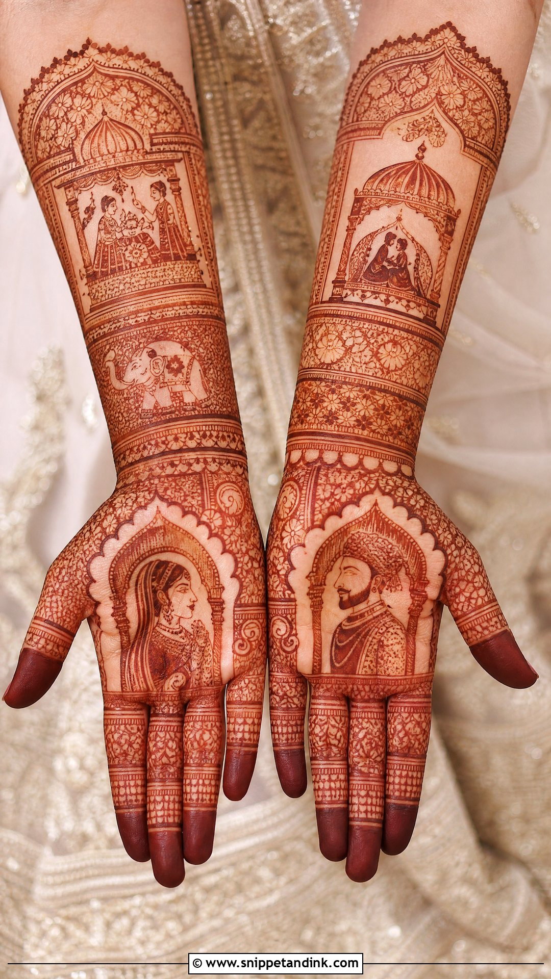 Bridal Portrait Mehndi Design - Snippet and Ink - 20 Wedding Mehndi Designs Bridal Hands