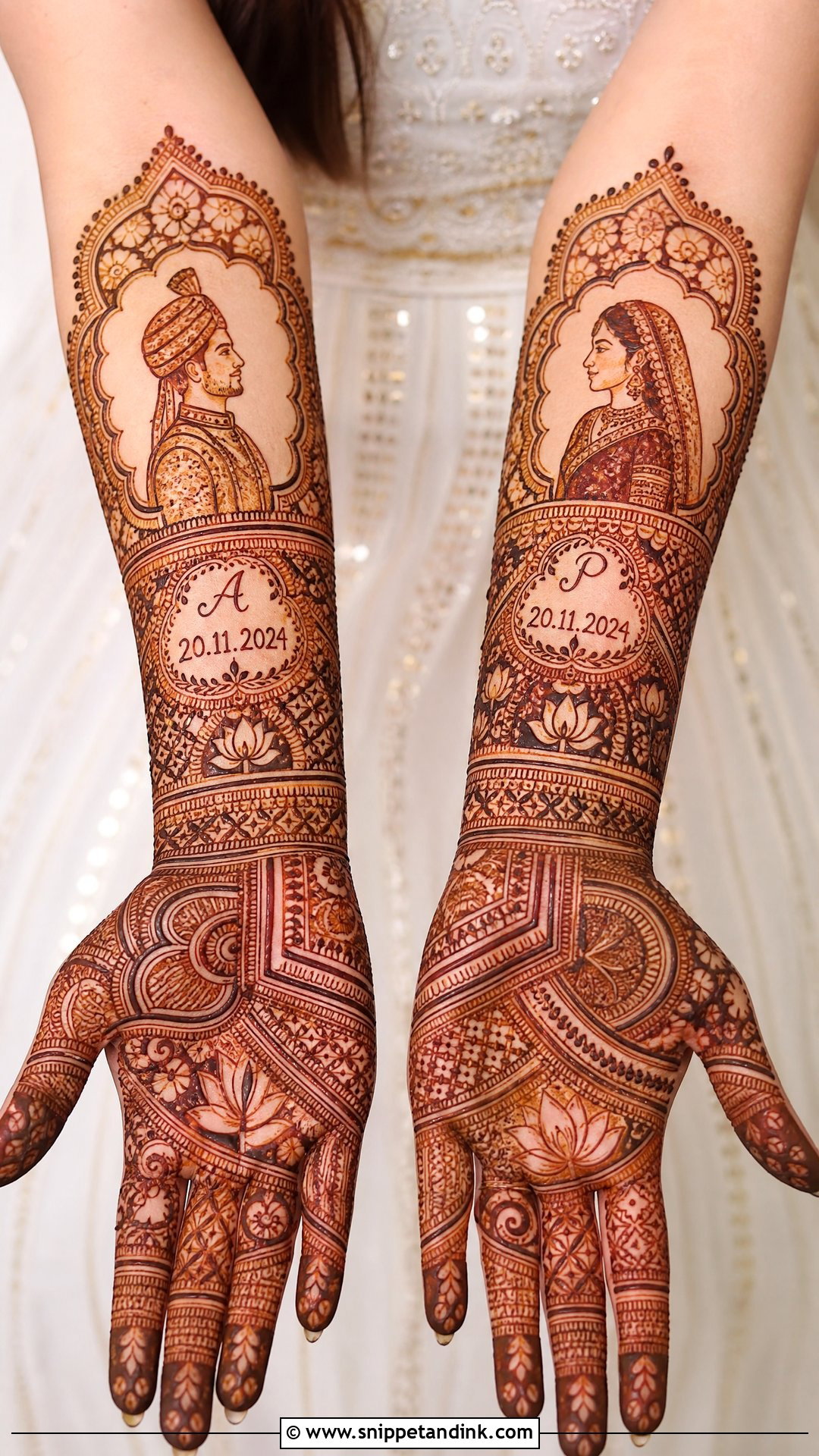 Bridal Portrait Mehndi Design - Snippet and Ink - 25 Trending Mehndi Designs 2025