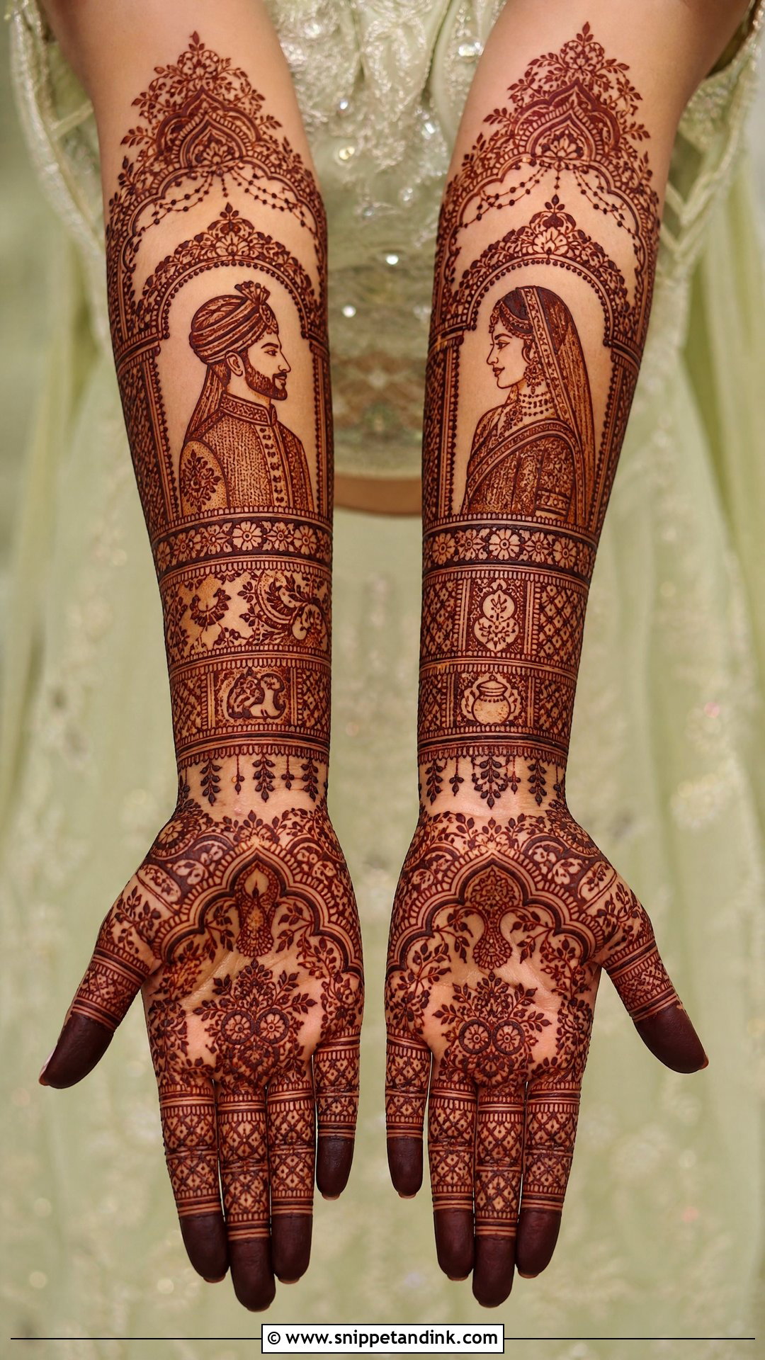 Bridal Portrait Mehndi Design - Snippet and Ink - 25 Wedding Mehndi Mehandi Design for Bride Ideas
